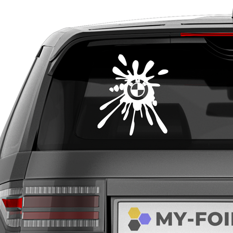 BMW Farbklecks Aufkleber - Beispielansicht