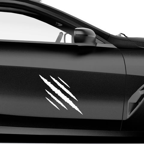 Bär Krallenrisse Aufkleber - Beispielansicht