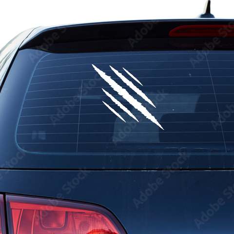 Bär Krallenrisse Aufkleber - Beispielansicht