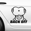Back Off Aufkleber - Beispielansicht