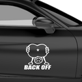 Back Off Aufkleber - Beispielansicht