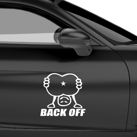 Back Off Aufkleber - Beispielansicht