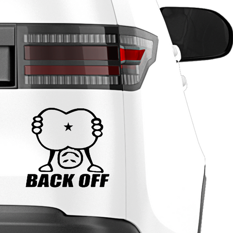 Back Off Aufkleber - Beispielansicht