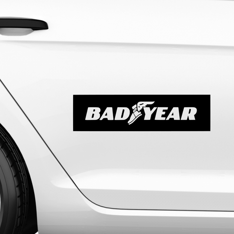 Bad Year Good Year Fakelogo Aufkleber - Beispielansicht