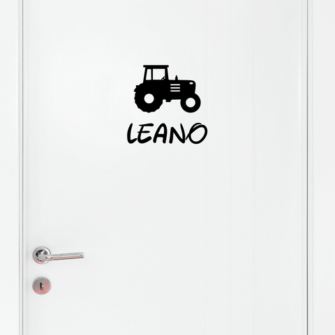Bagger mit Wunschnamen Türbeschriftung Kinderzimmer