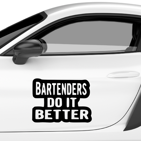 Bartender Do it better Aufkleber - Beispielansicht