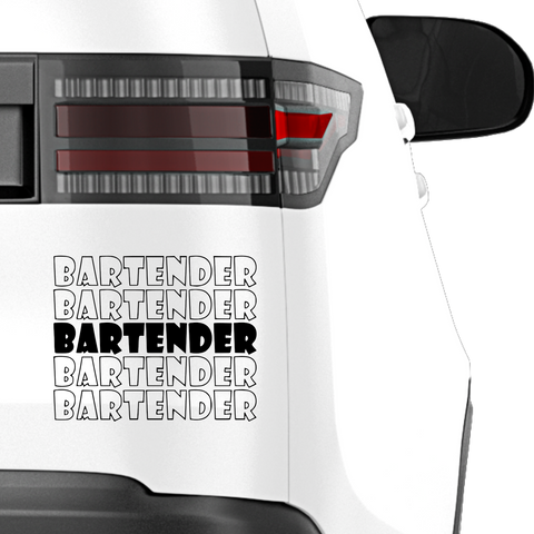Bartender Mehrfach Aufkleber - Beispielansicht