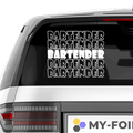Bartender Mehrfach Aufkleber - Beispielansicht