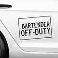 Bartender OFF DUTY Aufkleber - Beispielansicht