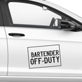Bartender OFF DUTY Aufkleber - Beispielansicht