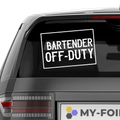 Bartender OFF DUTY Aufkleber - Beispielansicht