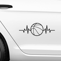 Basketball Herzschlag Aufkleber - Beispielansicht