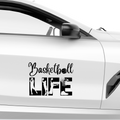 Basketball Life Aufkleber - Beispielansicht