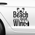 Beach and Wine Aufkleber - Beispielansicht