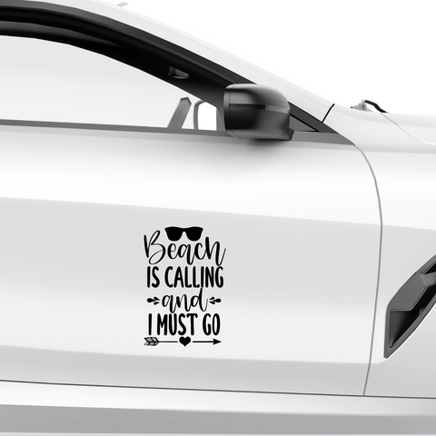 Beach is calling and i must go Aufkleber - Beispielansicht