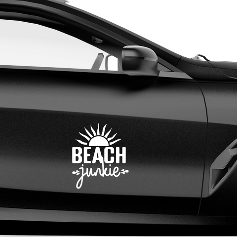 Beach junkie Aufkleber - Beispielansicht