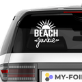 Beach junkie Aufkleber - Beispielansicht