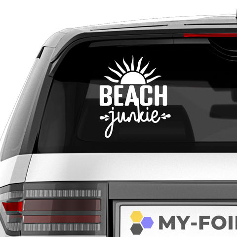Beach junkie Aufkleber - Beispielansicht