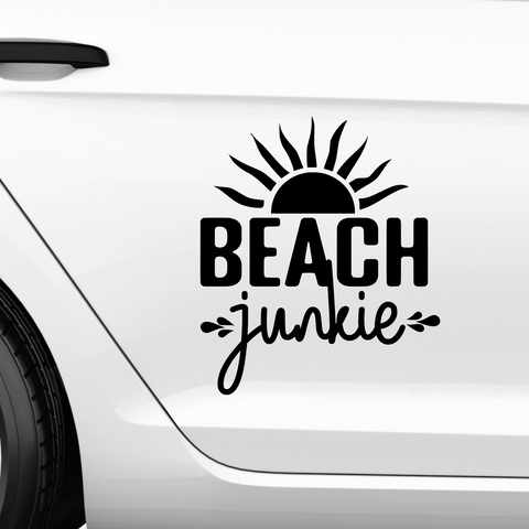 Beach junkie Aufkleber - Beispielansicht