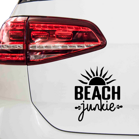 Beach junkie Aufkleber - Beispielansicht