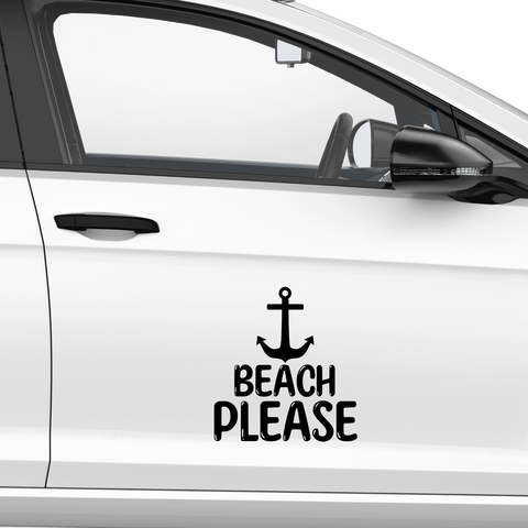 Beach please Aufkleber - Beispielansicht