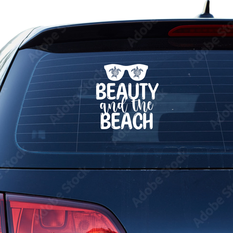 Beauty and the Beach Aufkleber - Beispielansicht