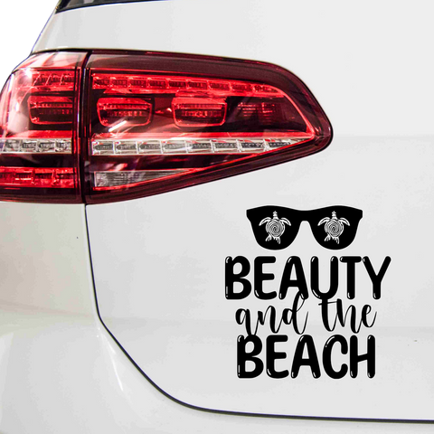 Beauty and the Beach Aufkleber - Beispielansicht