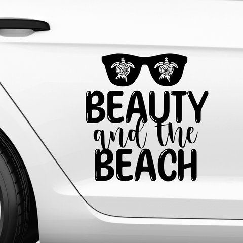 Beauty and the Beach Aufkleber - Beispielansicht