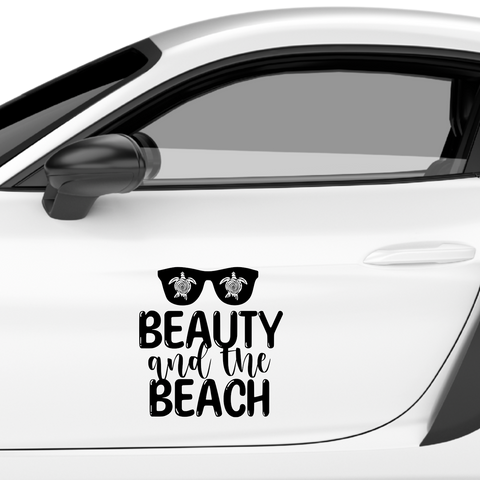 Beauty and the Beach Aufkleber - Beispielansicht