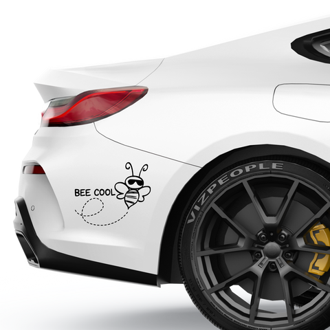 Bee cool Biene Aufkleber - Beispielansicht