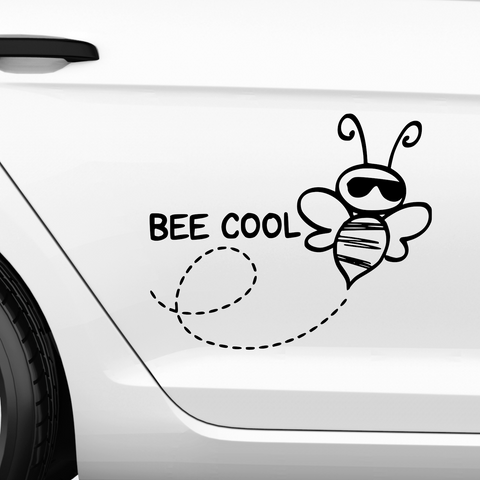 Bee cool Biene Aufkleber - Beispielansicht