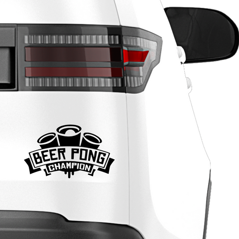 BeerPong Champion Aufkleber - Beispielansicht