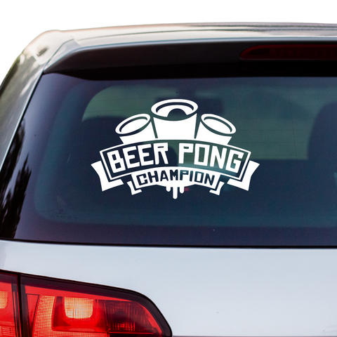 BeerPong Champion Aufkleber - Beispielansicht