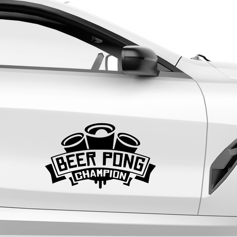 BeerPong Champion Aufkleber - Beispielansicht