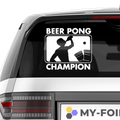 BeerPong Champion Logo Aufkleber - Beispielansicht