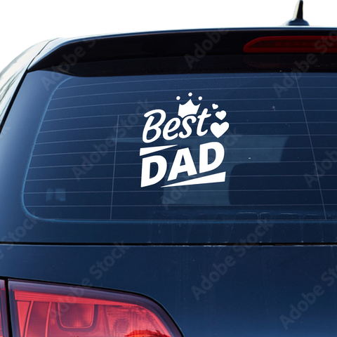Best Dad Aufkleber Nr 2 - Beispielansicht