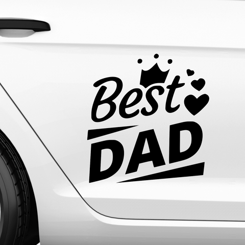 Best Dad Aufkleber Nr 2 - Beispielansicht