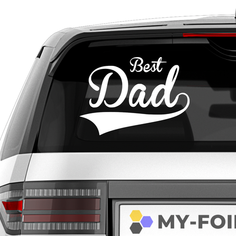 Best Dad Aufkleber Nr 3 - Beispielansicht