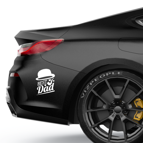 Best Dad Aufkleber Nr 4 - Beispielansicht