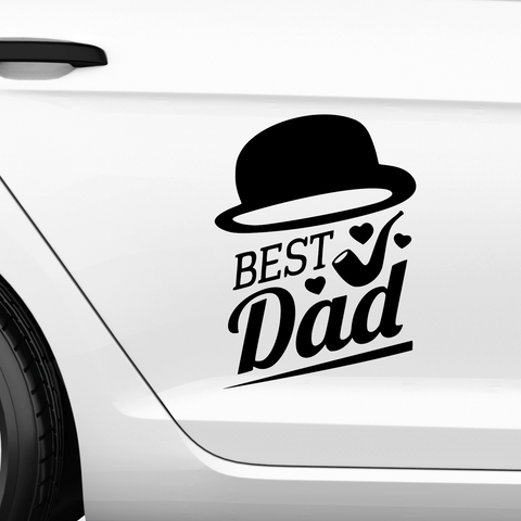 Best Dad Aufkleber Nr 4 - Beispielansicht