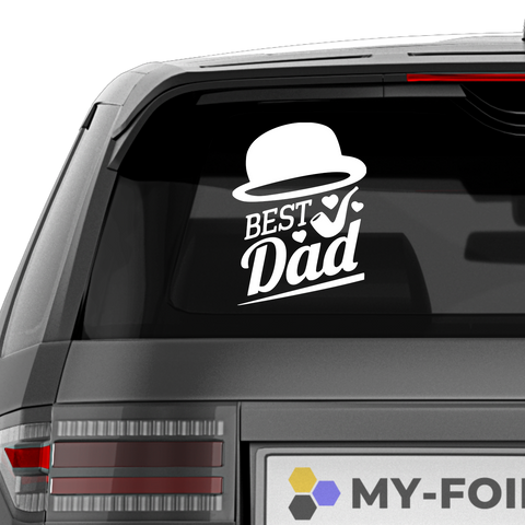 Best Dad Aufkleber Nr 4 - Beispielansicht