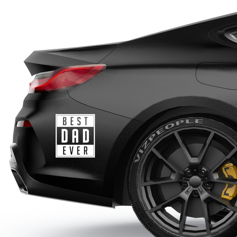 Best Dad ever Aufkleber Nr 2 - Beispielansicht