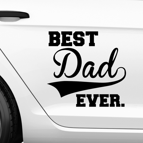 Best Dad ever Aufkleber Nr 4 - Beispielansicht