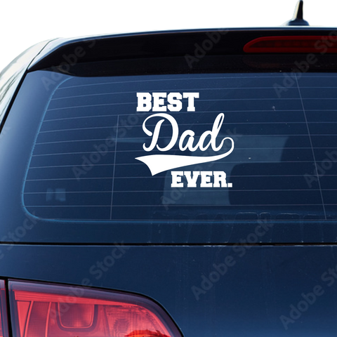 Best Dad ever Aufkleber Nr 4 - Beispielansicht