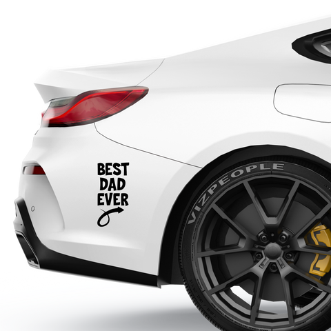 Best Dad ever Aufkleber Nr 5 - Beispielansicht