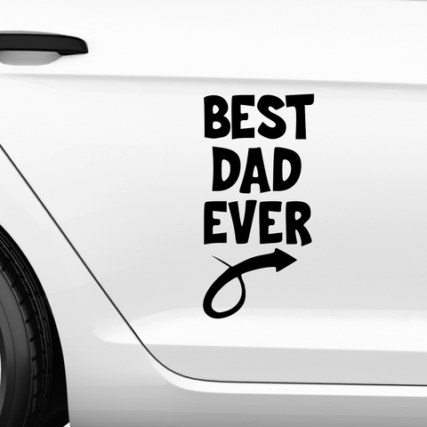 Best Dad ever Aufkleber Nr 5 - Beispielansicht