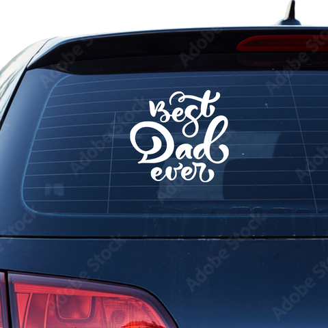 Best Dad ever Aufkleber Nr 6 - Beispielansicht
