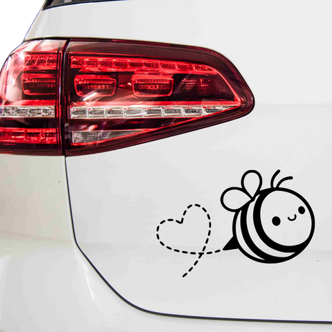 Biene mit Herz Aufkleber - Beispielansicht