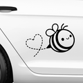 Biene mit Herz Aufkleber - Beispielansicht