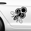 Biene mit Wabe Aufkleber - Beispielansicht